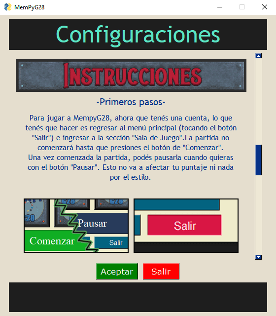 Mempy config section